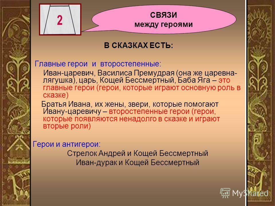 Характеристика главных героев сказки царевна. Главные и второстепенные герои сказки. Главные герои второстепенные герои. Главный герой и второстепенный. Главные и второстепенные герои царевны лягушки.